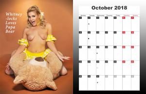 Miss Whitney Morgan October 2018 Desktop Calendar