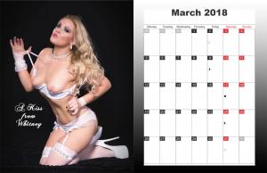 Miss Whitney Morgan March 2018 Desktop Calendar