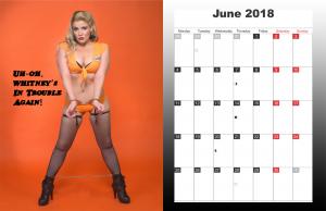Miss Whitney Morgan June 2018 Desktop Calendar