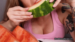 misswhitneymorgan.com - Juicy Watermelon Eating ASMR with Miss Whitney Morgan thumbnail